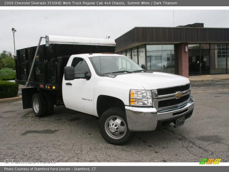 Summit White / Dark Titanium 2009 Chevrolet Silverado 3500HD Work Truck Regular Cab 4x4 Chassis