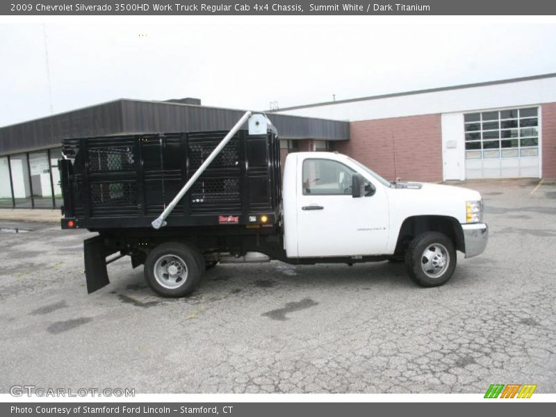 Summit White / Dark Titanium 2009 Chevrolet Silverado 3500HD Work Truck Regular Cab 4x4 Chassis