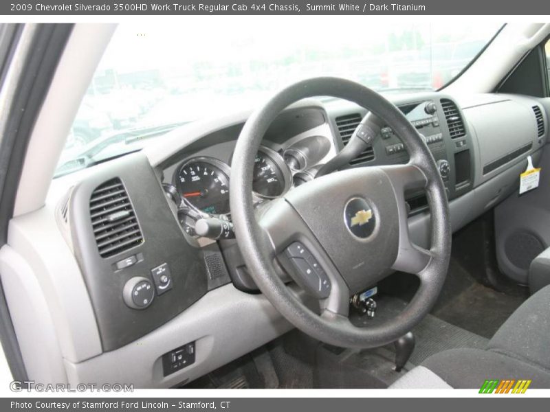 Summit White / Dark Titanium 2009 Chevrolet Silverado 3500HD Work Truck Regular Cab 4x4 Chassis
