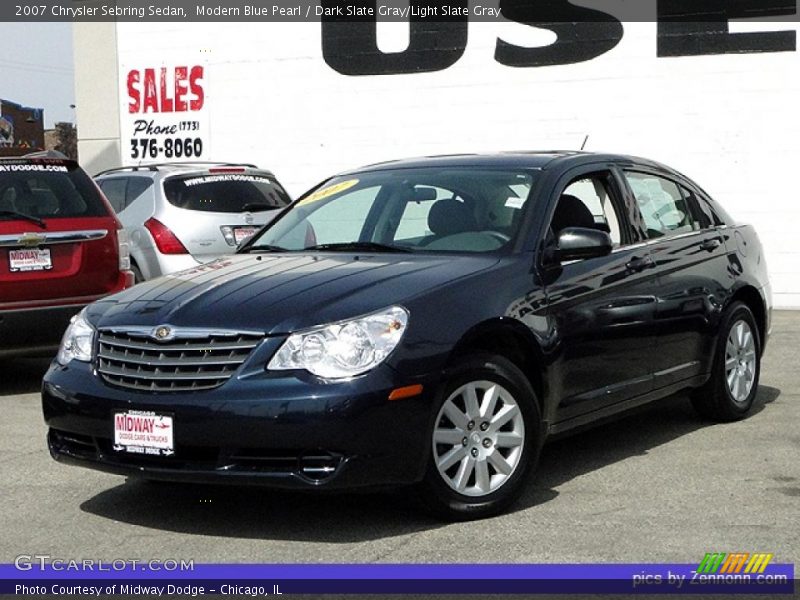 Modern Blue Pearl / Dark Slate Gray/Light Slate Gray 2007 Chrysler Sebring Sedan