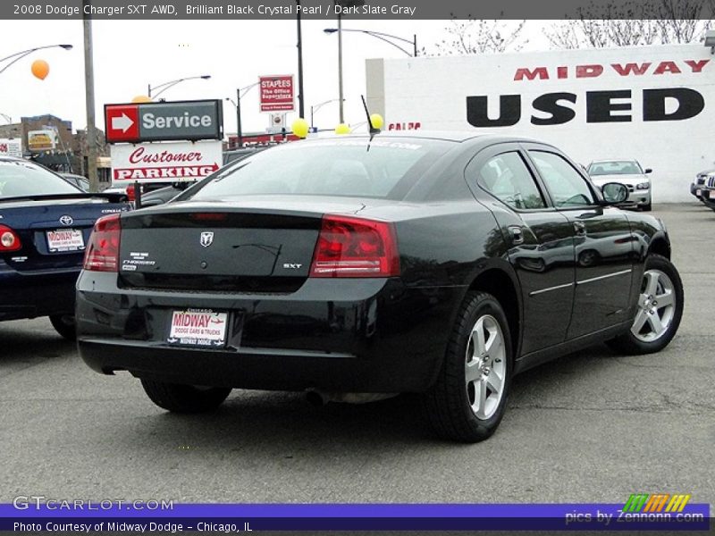 Brilliant Black Crystal Pearl / Dark Slate Gray 2008 Dodge Charger SXT AWD