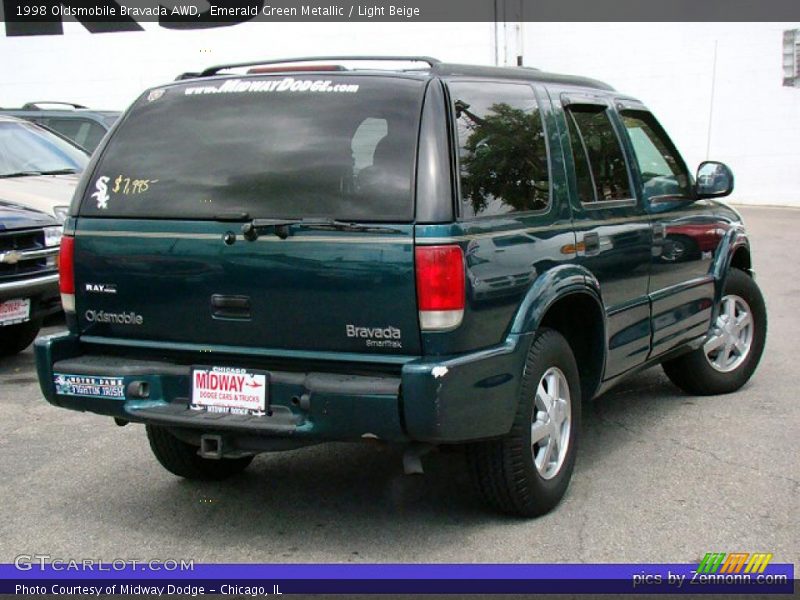 Emerald Green Metallic / Light Beige 1998 Oldsmobile Bravada AWD