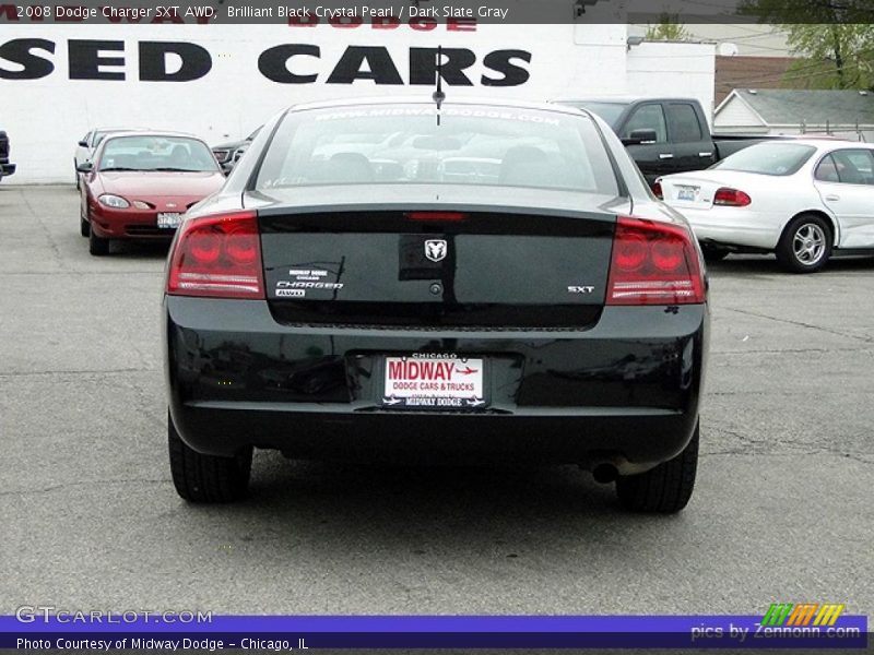 Brilliant Black Crystal Pearl / Dark Slate Gray 2008 Dodge Charger SXT AWD