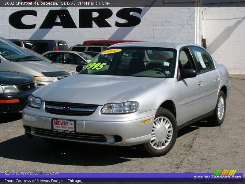 Galaxy Silver Metallic / Gray 2002 Chevrolet Malibu Sedan
