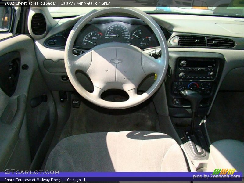 Galaxy Silver Metallic / Gray 2002 Chevrolet Malibu Sedan