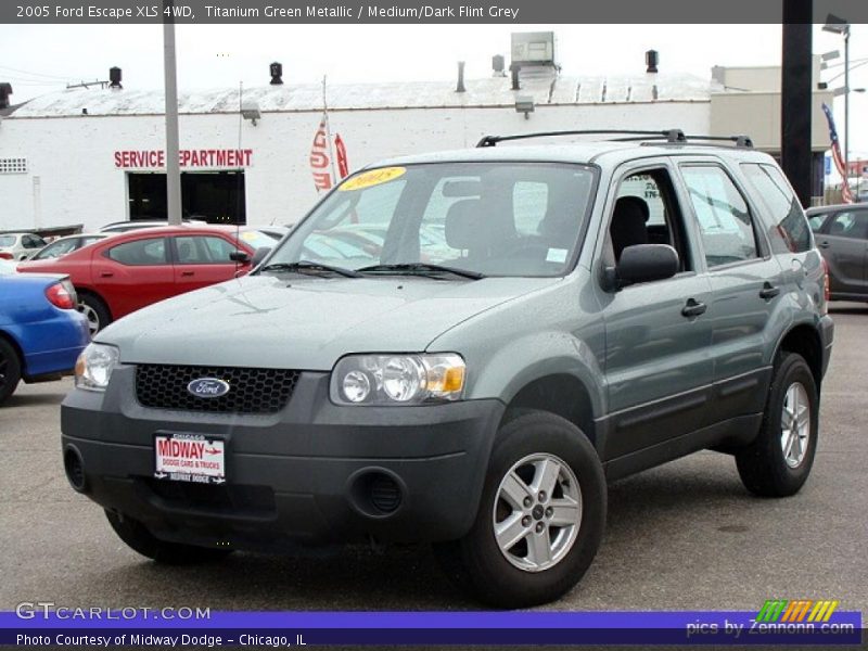 Titanium Green Metallic / Medium/Dark Flint Grey 2005 Ford Escape XLS 4WD