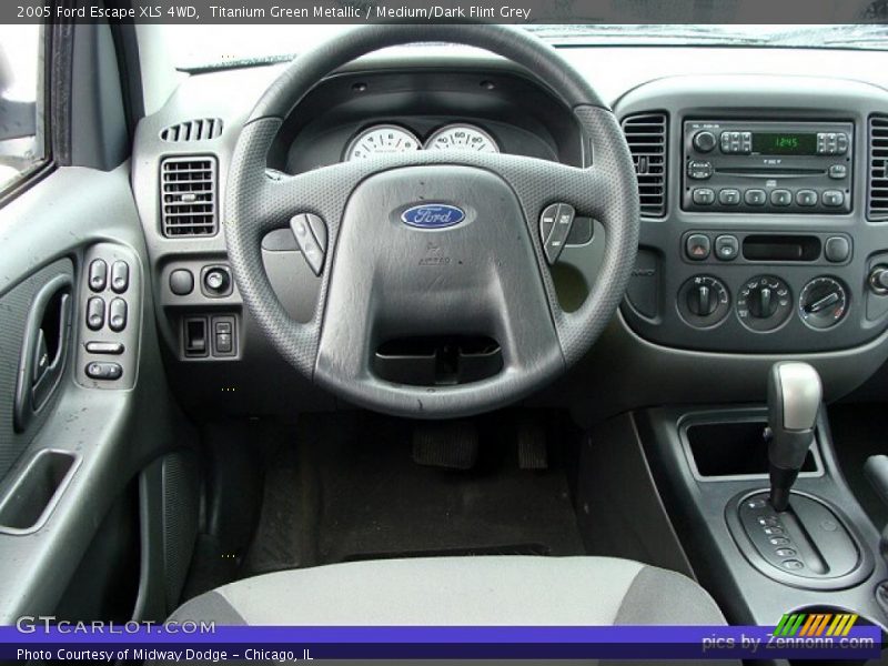 Titanium Green Metallic / Medium/Dark Flint Grey 2005 Ford Escape XLS 4WD