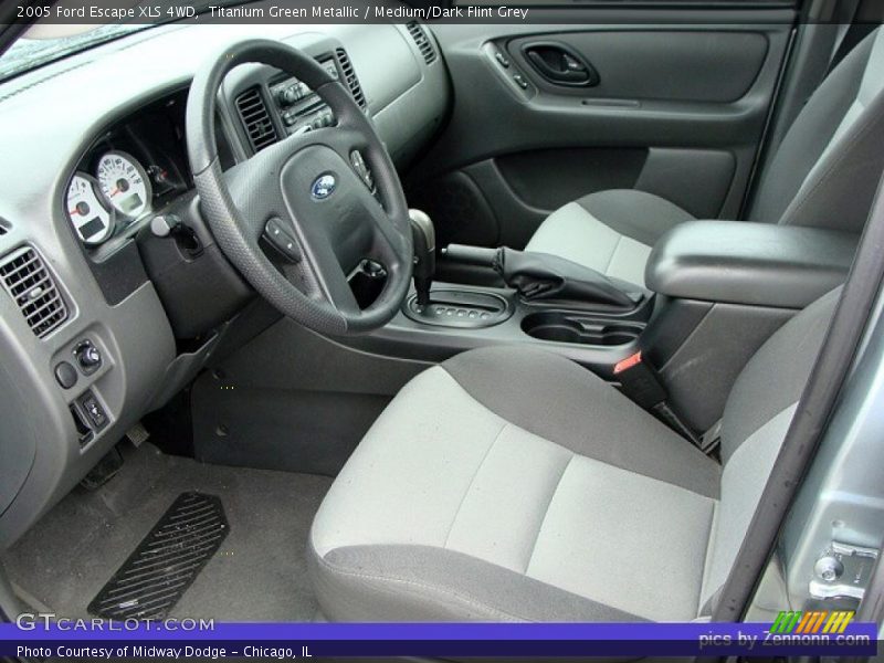 Titanium Green Metallic / Medium/Dark Flint Grey 2005 Ford Escape XLS 4WD