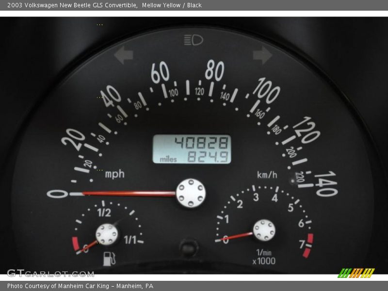 Mellow Yellow / Black 2003 Volkswagen New Beetle GLS Convertible