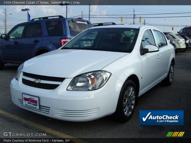 Summit White / Gray 2009 Chevrolet Cobalt LT Sedan
