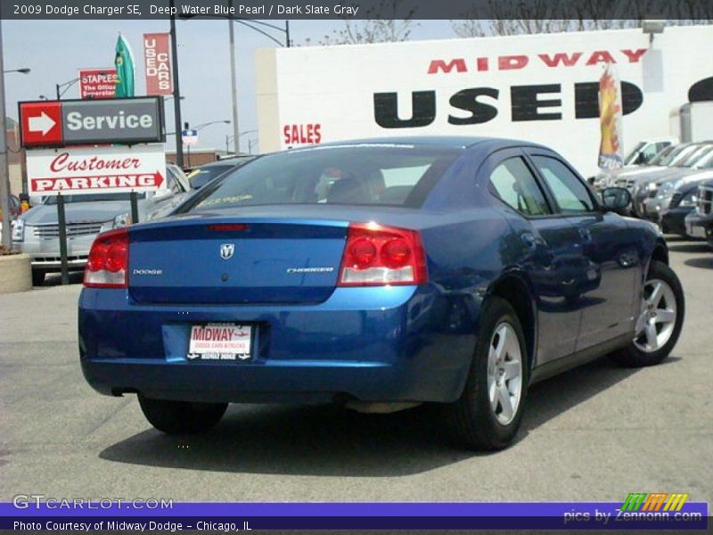 Deep Water Blue Pearl / Dark Slate Gray 2009 Dodge Charger SE