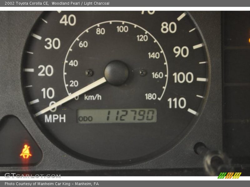 Woodland Pearl / Light Charcoal 2002 Toyota Corolla CE