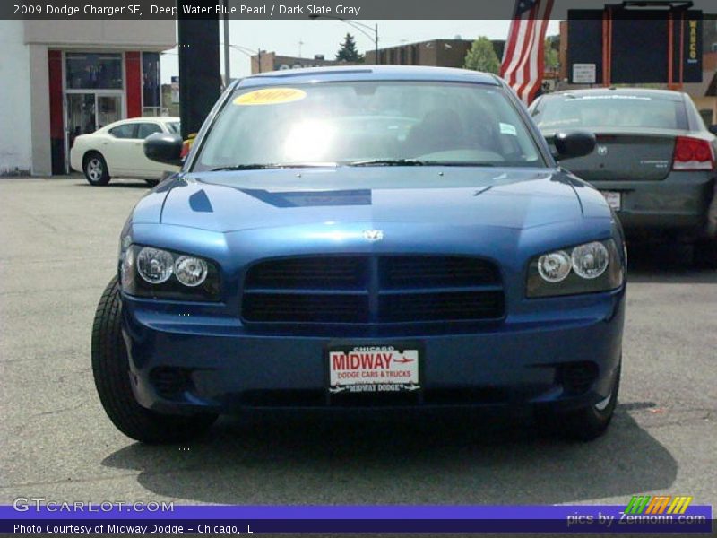 Deep Water Blue Pearl / Dark Slate Gray 2009 Dodge Charger SE