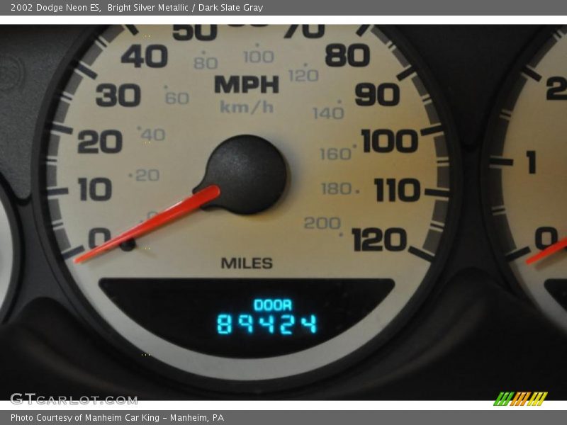 Bright Silver Metallic / Dark Slate Gray 2002 Dodge Neon ES