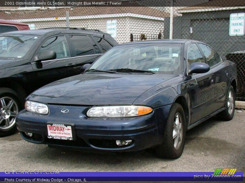 Midnight Blue Metallic / Pewter 2001 Oldsmobile Alero GL Sedan