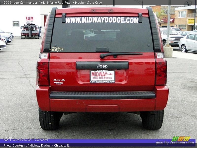 Inferno Red Pearl / Medium Slate Gray 2006 Jeep Commander 4x4