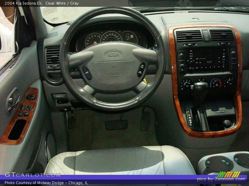 Clear White / Gray 2004 Kia Sedona EX