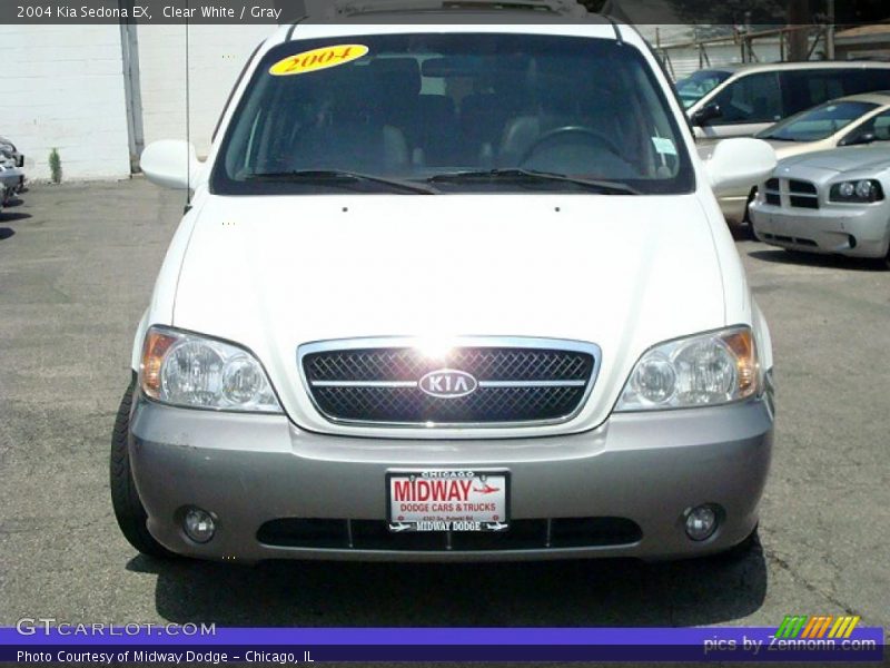 Clear White / Gray 2004 Kia Sedona EX