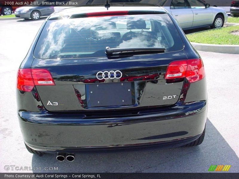 Brilliant Black / Black 2008 Audi A3 2.0T