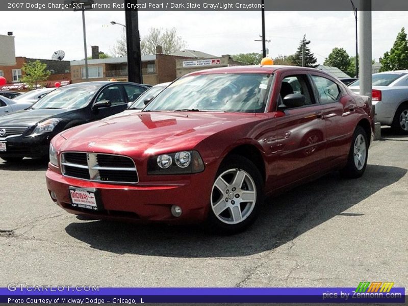 Inferno Red Crystal Pearl / Dark Slate Gray/Light Graystone 2007 Dodge Charger SXT