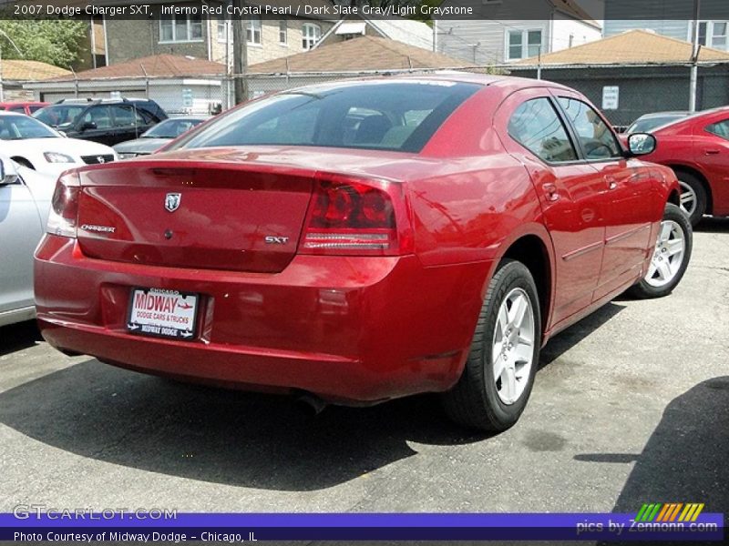 Inferno Red Crystal Pearl / Dark Slate Gray/Light Graystone 2007 Dodge Charger SXT