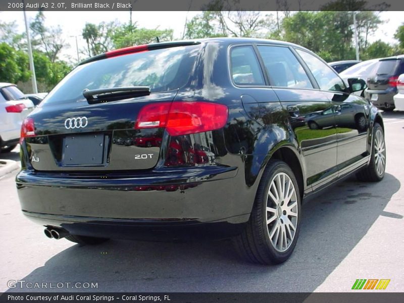 Brilliant Black / Black 2008 Audi A3 2.0T