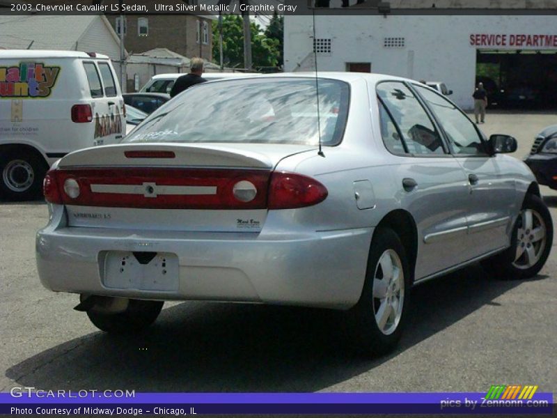 Ultra Silver Metallic / Graphite Gray 2003 Chevrolet Cavalier LS Sedan