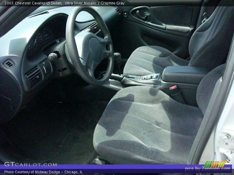 Ultra Silver Metallic / Graphite Gray 2003 Chevrolet Cavalier LS Sedan