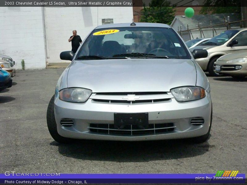 Ultra Silver Metallic / Graphite Gray 2003 Chevrolet Cavalier LS Sedan