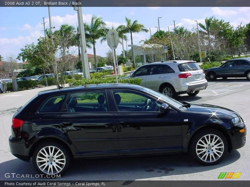 Brilliant Black / Black 2008 Audi A3 2.0T