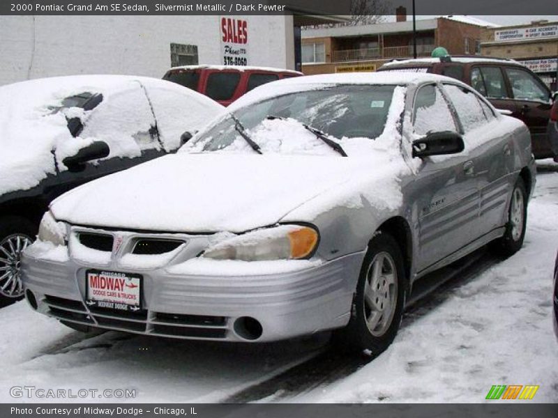 Silvermist Metallic / Dark Pewter 2000 Pontiac Grand Am SE Sedan