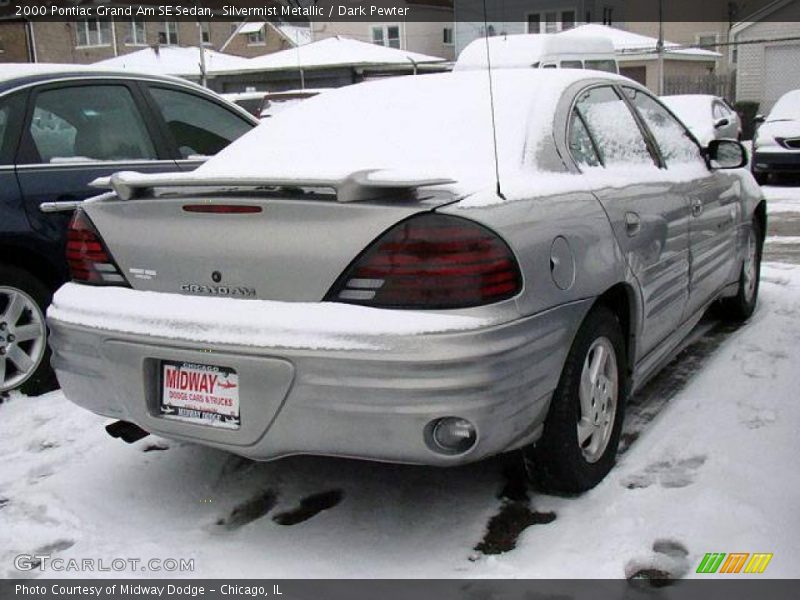 Silvermist Metallic / Dark Pewter 2000 Pontiac Grand Am SE Sedan