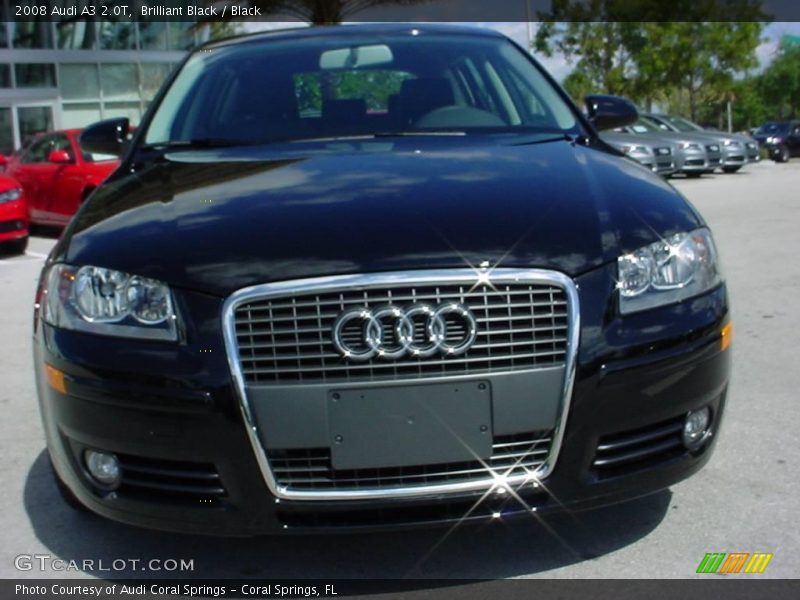 Brilliant Black / Black 2008 Audi A3 2.0T