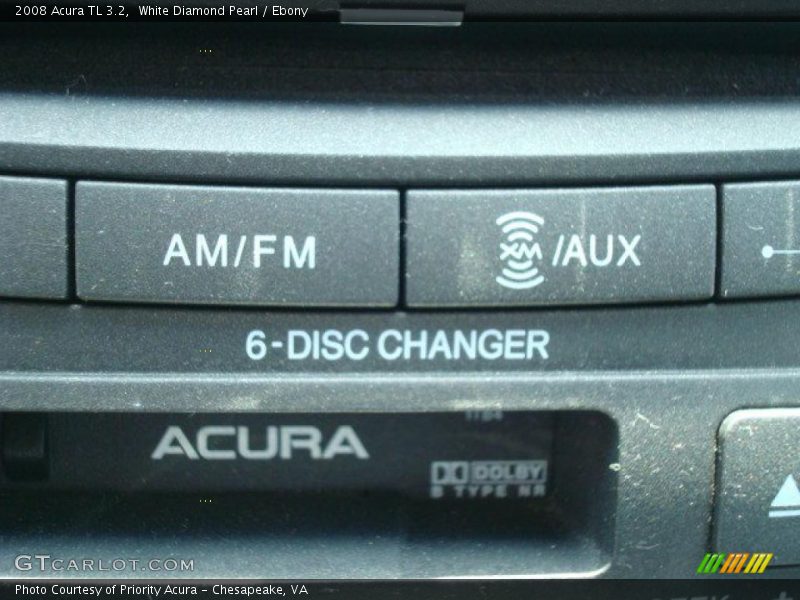 White Diamond Pearl / Ebony 2008 Acura TL 3.2