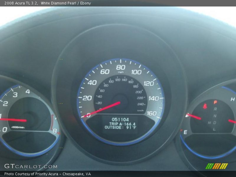 White Diamond Pearl / Ebony 2008 Acura TL 3.2