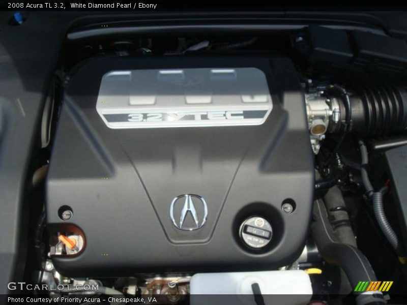 White Diamond Pearl / Ebony 2008 Acura TL 3.2