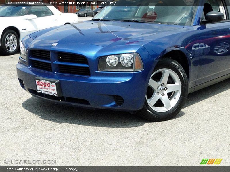 Deep Water Blue Pearl / Dark Slate Gray 2009 Dodge Charger SE