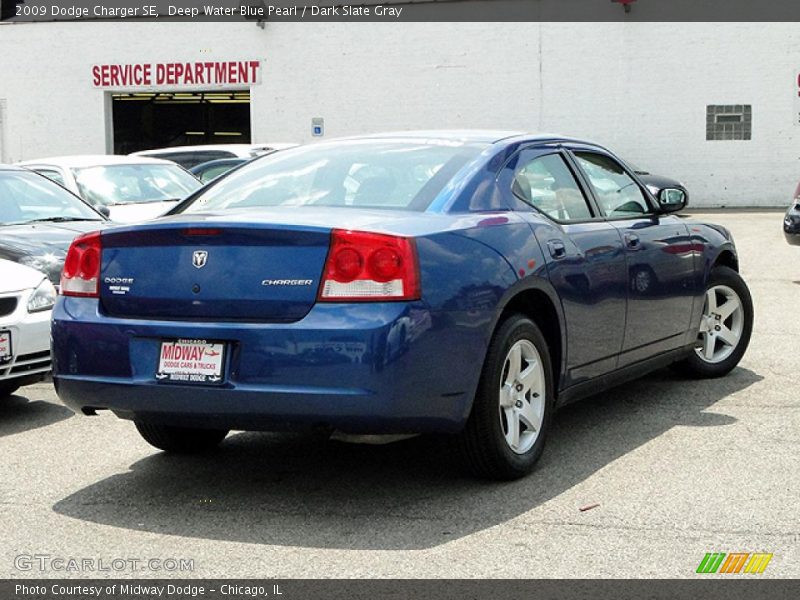 Deep Water Blue Pearl / Dark Slate Gray 2009 Dodge Charger SE
