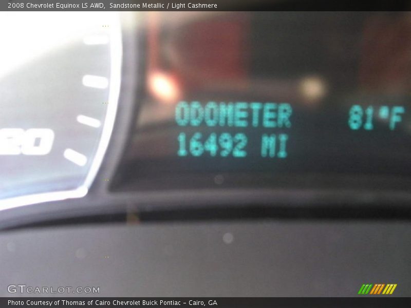 Sandstone Metallic / Light Cashmere 2008 Chevrolet Equinox LS AWD