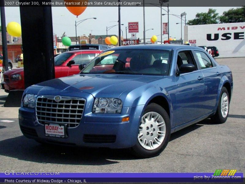 Marine Blue Pearlcoat / Dark Slate Gray/Light Graystone 2007 Chrysler 300