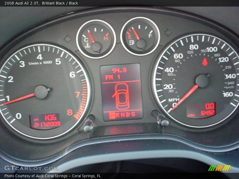 Brilliant Black / Black 2008 Audi A3 2.0T