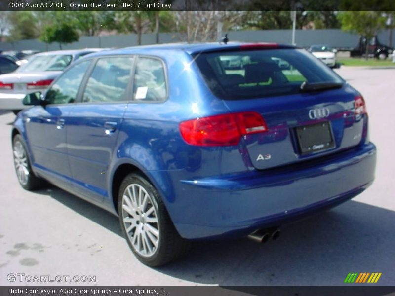 Ocean Blue Pearl Effect / Light Gray 2008 Audi A3 2.0T