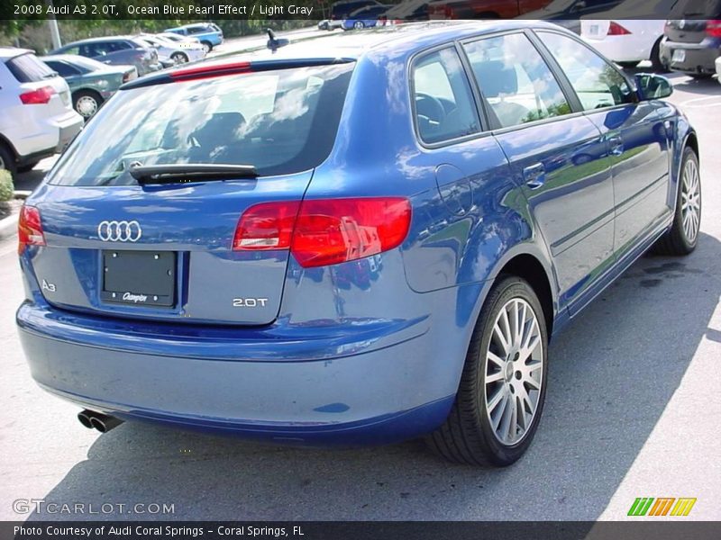 Ocean Blue Pearl Effect / Light Gray 2008 Audi A3 2.0T