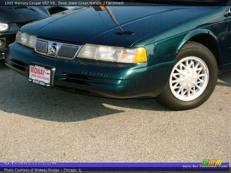 Deep Jewel Green Metallic / Parchment 1995 Mercury Cougar XR7 V8