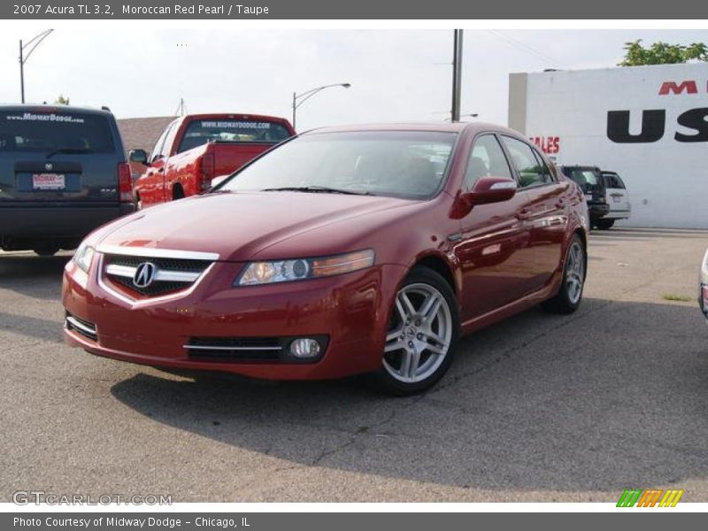 Moroccan Red Pearl / Taupe 2007 Acura TL 3.2