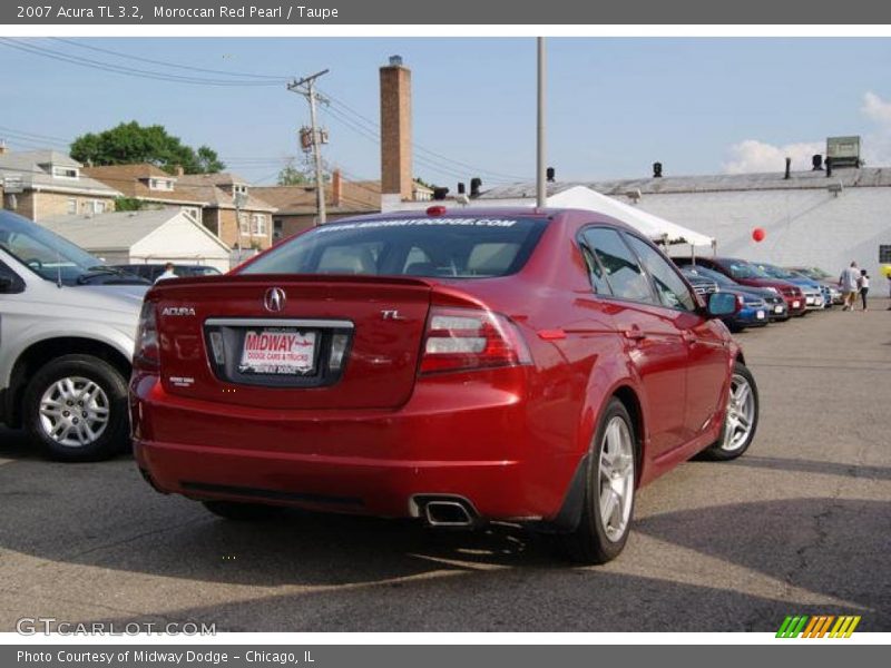 Moroccan Red Pearl / Taupe 2007 Acura TL 3.2