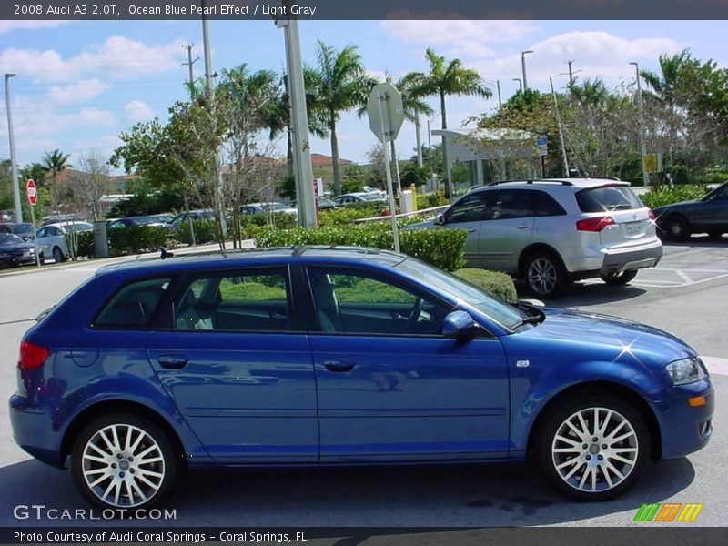 Ocean Blue Pearl Effect / Light Gray 2008 Audi A3 2.0T