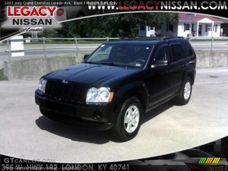 Black / Medium Slate Gray 2007 Jeep Grand Cherokee Laredo 4x4