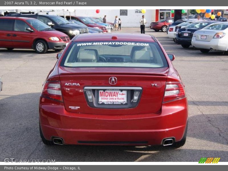 Moroccan Red Pearl / Taupe 2007 Acura TL 3.2