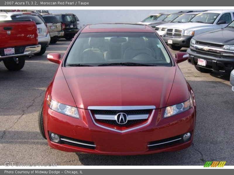 Moroccan Red Pearl / Taupe 2007 Acura TL 3.2
